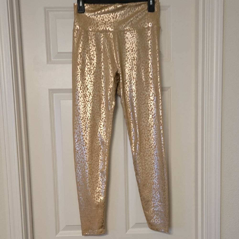 BuffBunny Gold Leopard Print Leggings